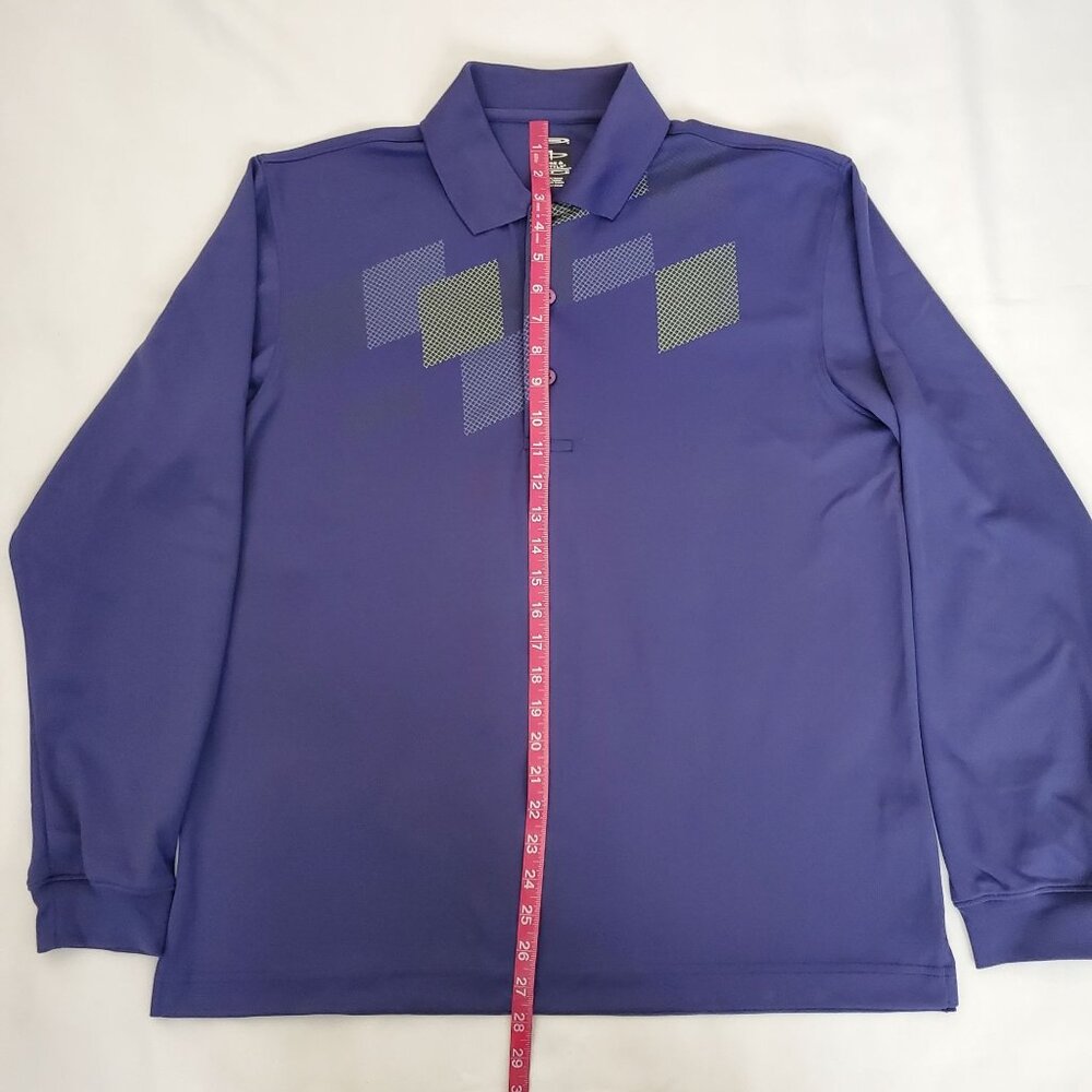 Page & Tuttle Men's Cool Swing Long Sleeve Golf Shirt Blue Size Medium - Picture 9 of 11